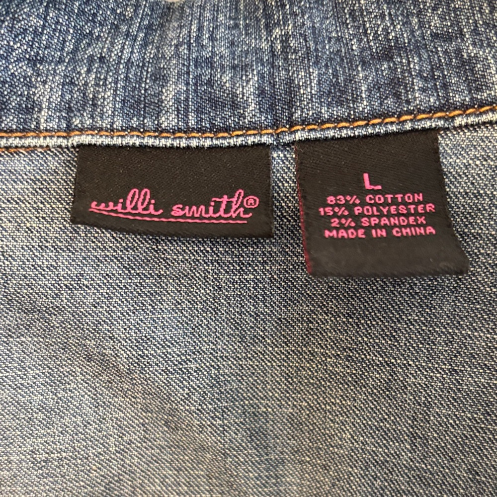 Willi Smith Indigo Jean Jacket - image 2